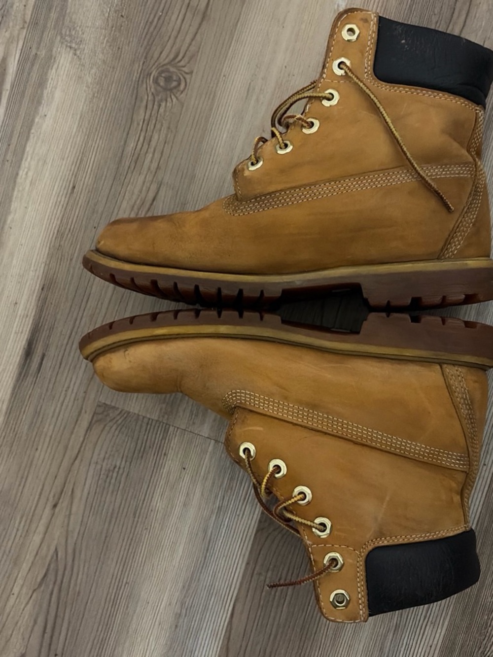 Timberland Wheat Tan Leather Lace-Up Ankle Boots
